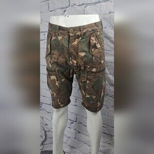 French Connection FCUK Men's Cargo Jean Shorts Vintage Y2K Camo Sz 30 Actual 32